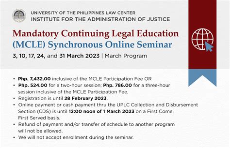 Mandatory Continuing Legal Education .